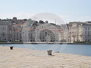 Panorama from Molo Audace pier in Trieste photo